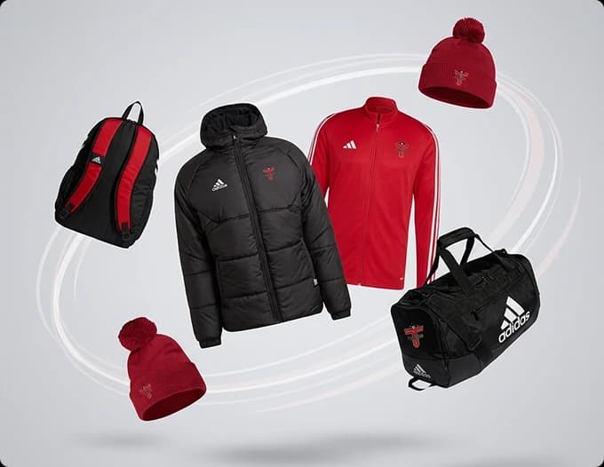 Tillsonburg FC merchandise: backpack, winter jacket, track jacket, toques and duffel bag
